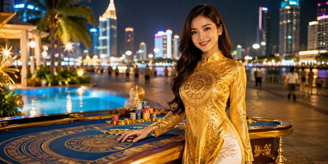 Người dùng theo dõi kèo bóng đá và phân tích thể thao tại TP.HCM với trang phục áo dài truyền thống