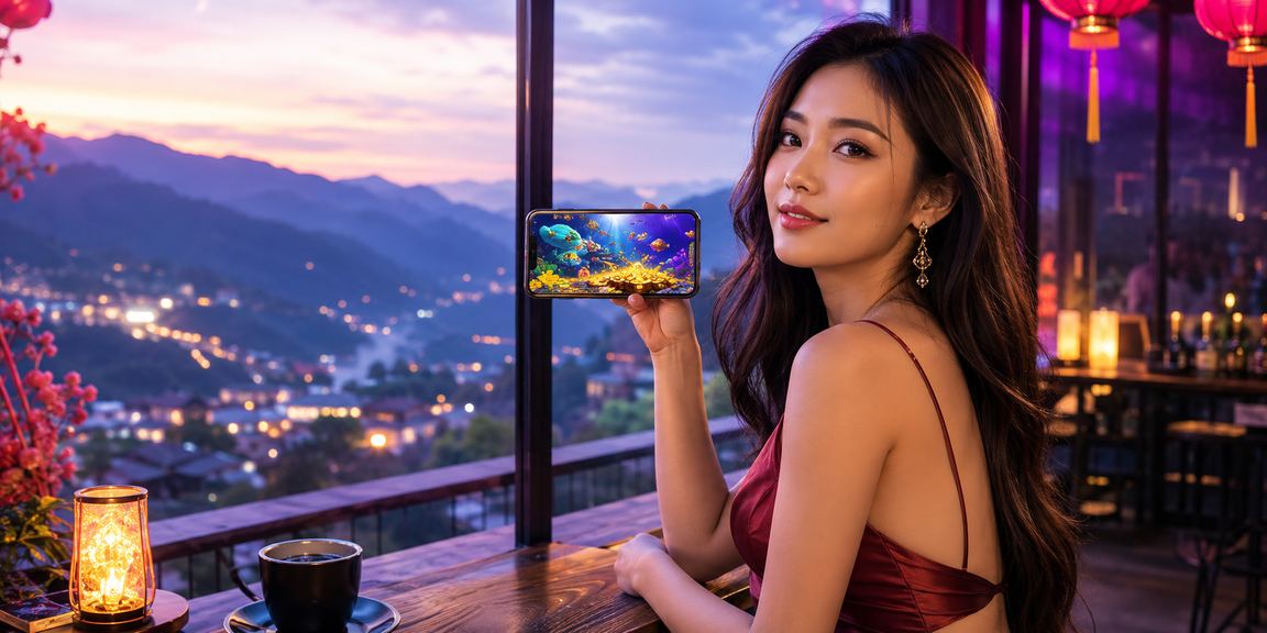 Người dùng tại Sapa trải nghiệm casino trực tuyến trên điện thoại di động bên ly cà phê buổi sáng